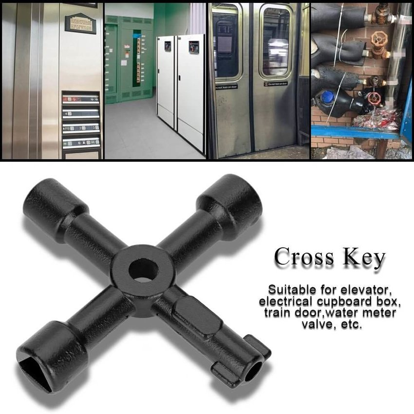 4 Wege multifunktionale Cross Key Schaltschrank Schlüssel