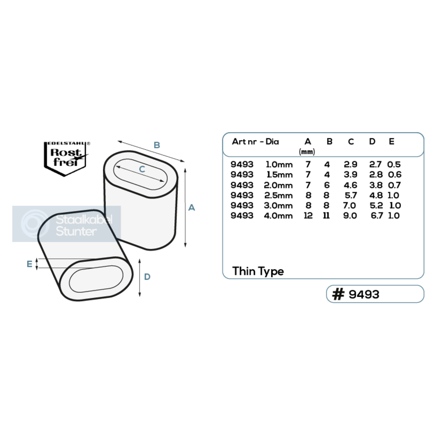 stainless steel ferrule 3mm