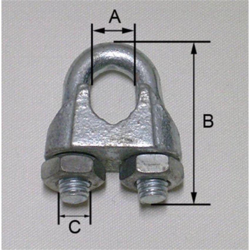 Drahtseilklem Edelstahl Niro rostfrei 3mm Mit Muttern