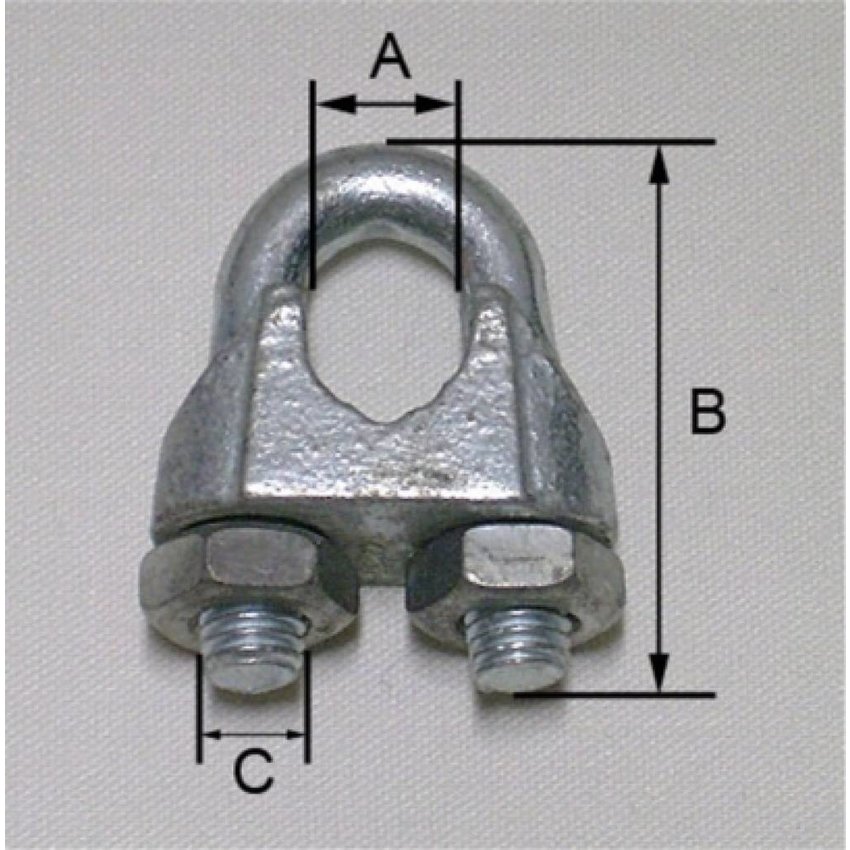 Wire Rope Clips Stainless 3mm with nuts