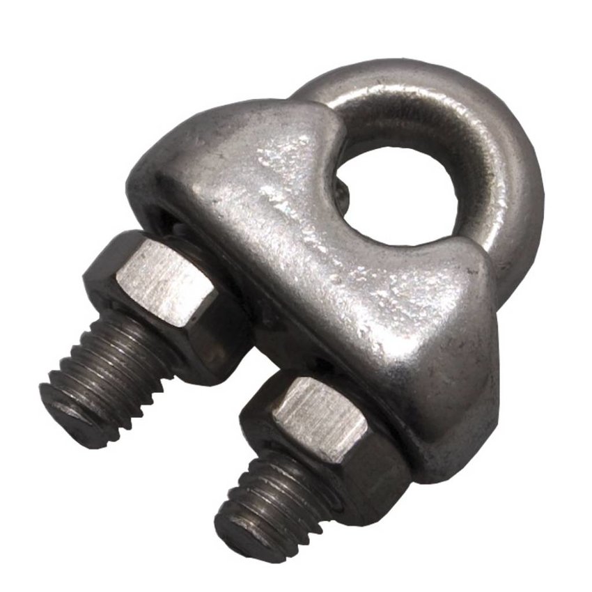 Drahtseilklem Edelstahl Niro rostfrei 4mm Mit Muttern