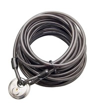 Drahtseil mit Vorhänge-Rundschloss mit gleichem Schlüssel 20 meter Diebstahlsicherung für Gartenmöbel / Terrassenmöbel