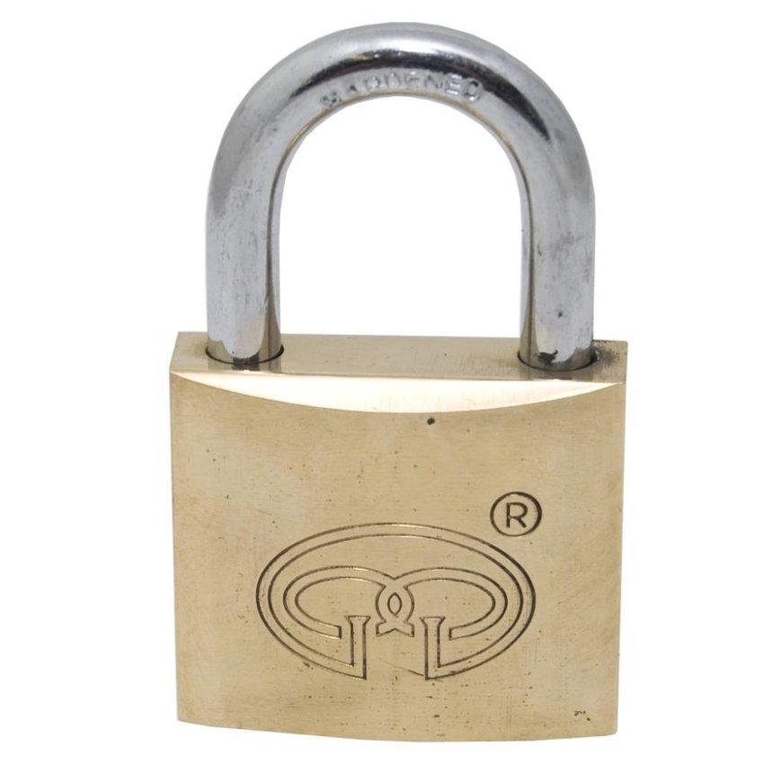 Padlock 40mm keyalike brass