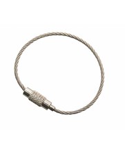 Stainless Wirerope 125 mm steel wire key ring