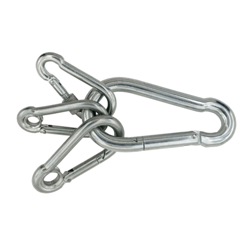 Karabinerhaken 14x180 mm Verzinkt DIN 5299 C – Extra Starker Feuerwehrhaken für Schwere Befestigungen