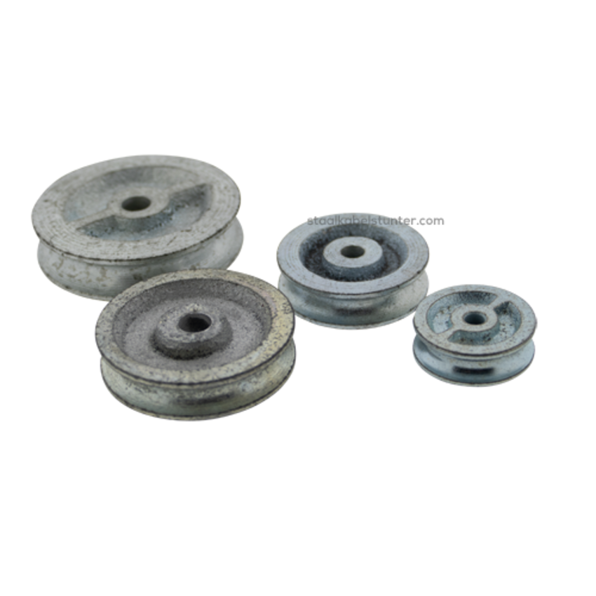 cast iron Wheel  or sheave hemispherical  30mm