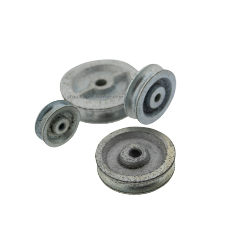 cast iron Wheel  or sheave hemispherical  30mm