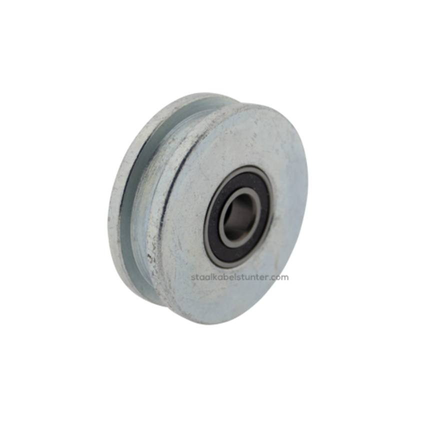 Stalen Wheel or sheave with square groove bearing