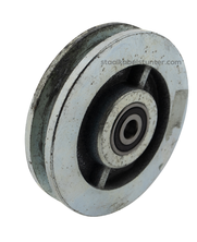 Stalen Wheel or sheave with square groove bearing