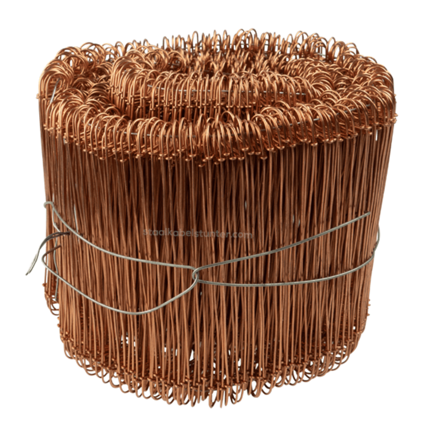 Tie-wire - Twisting wires calcined copper plated 1,0x120mm