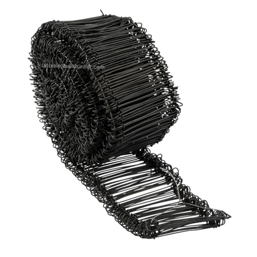 Tie-wire - Twisting wires black PVC 1,4x120mm