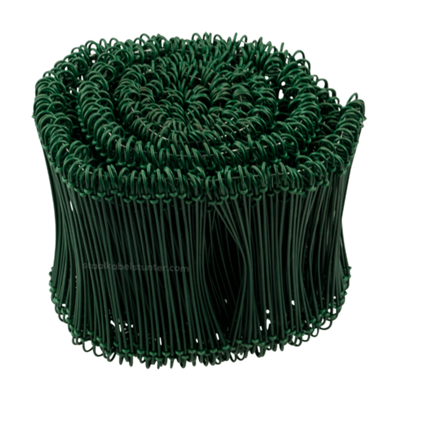 Tie-wire - Twisting wires green PVC 1,4x140mm - 1000 pieces