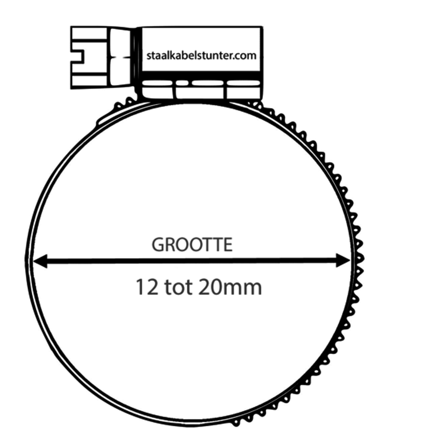 Schlauchschellen Edelstahl 12-20 mm mit Schneckengewinde DIN 3017