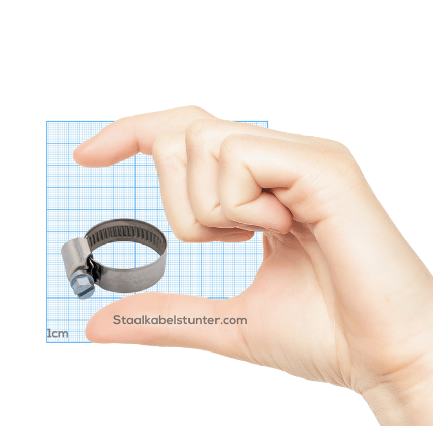 Schlauchschellen Edelstahl 16-25mm mit Schneckengewinde DIN 3017