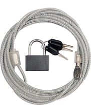 Security Kabel 3 meter met hangslot x 4mm dikte