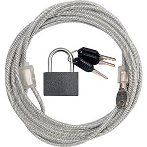 Security cable 4 mm × 3 m with padlock