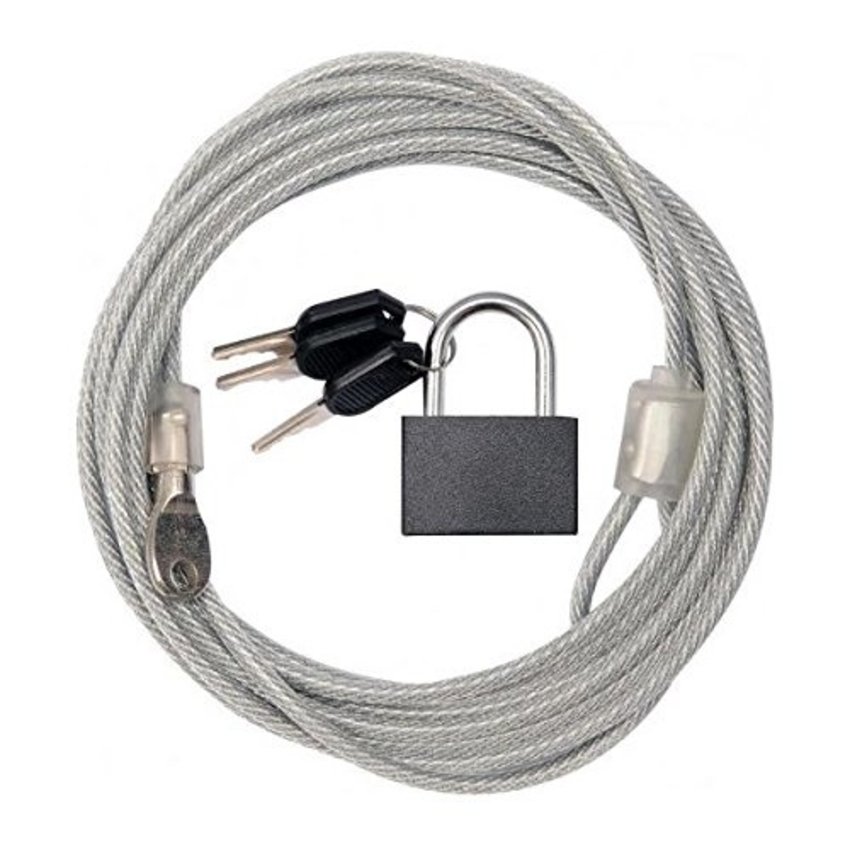 Beveiligingskabel  5 meter met hangslot