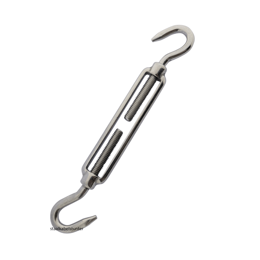 Turnbuckle stainless M8 hook-hook