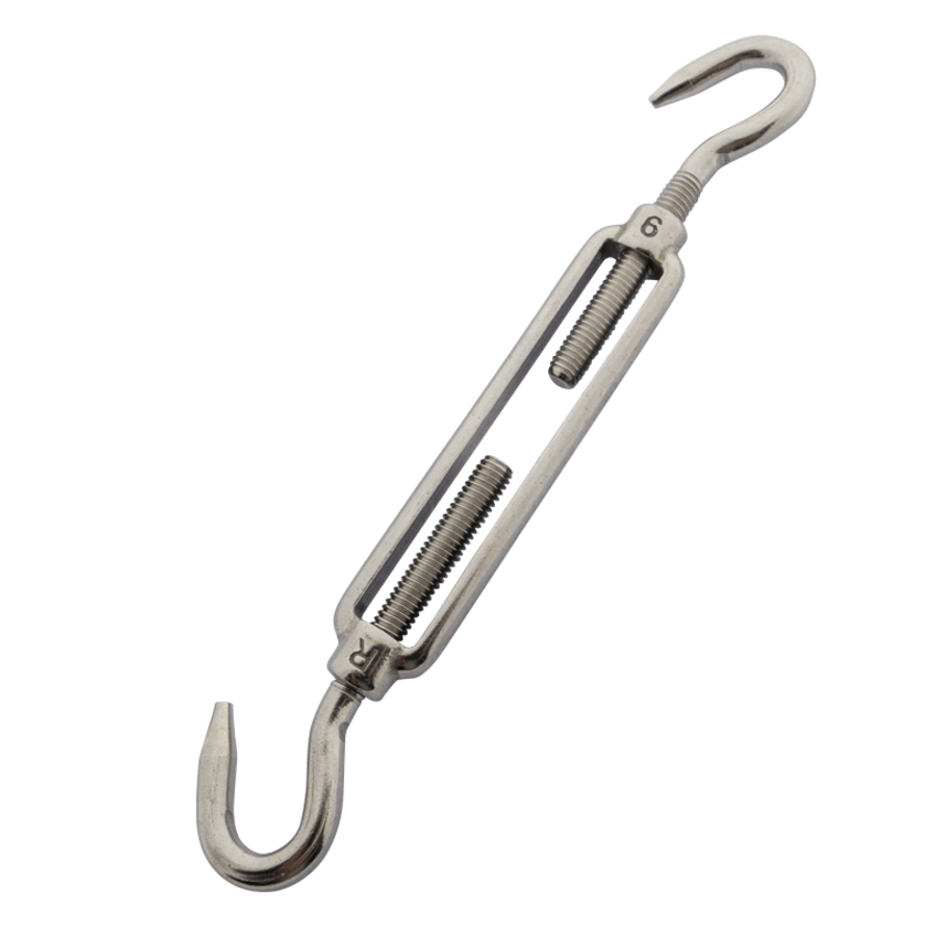 Turnbuckle stainless M8 hook-hook