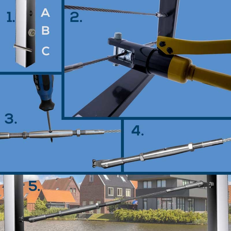 Railingsysteem bevestiging