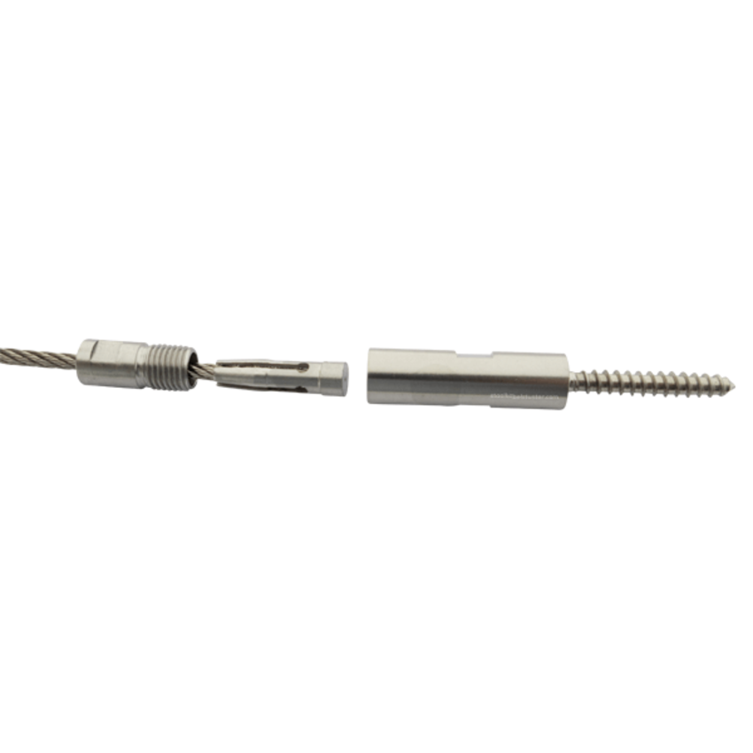 Woodscrew terminals stainless 4mm left