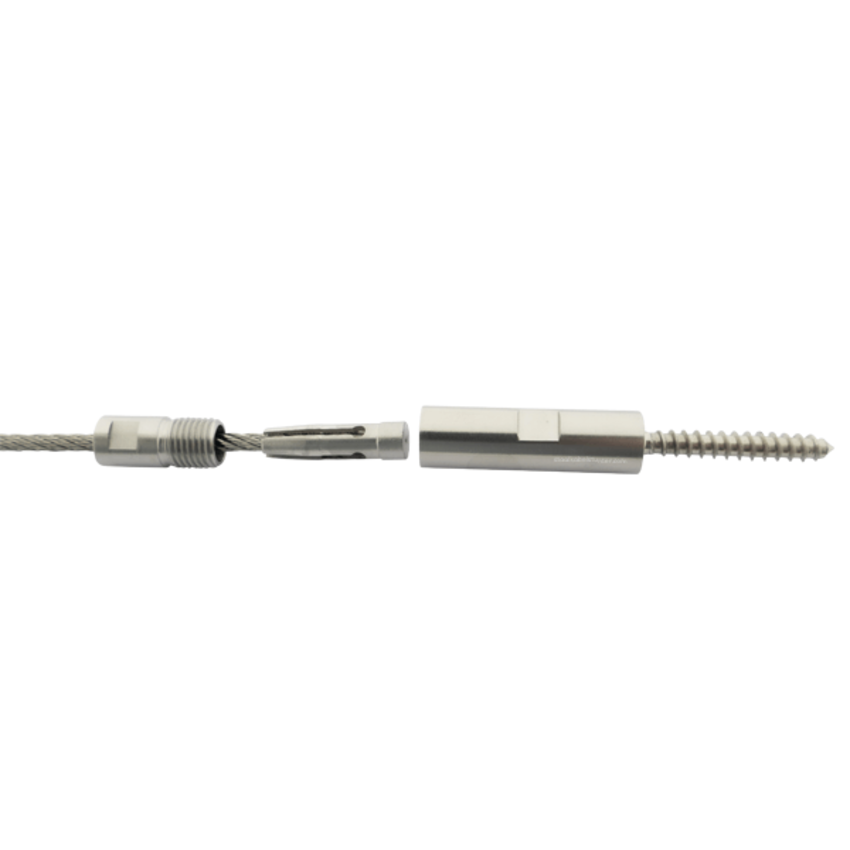 Woodscrew terminals stainless 4mm left