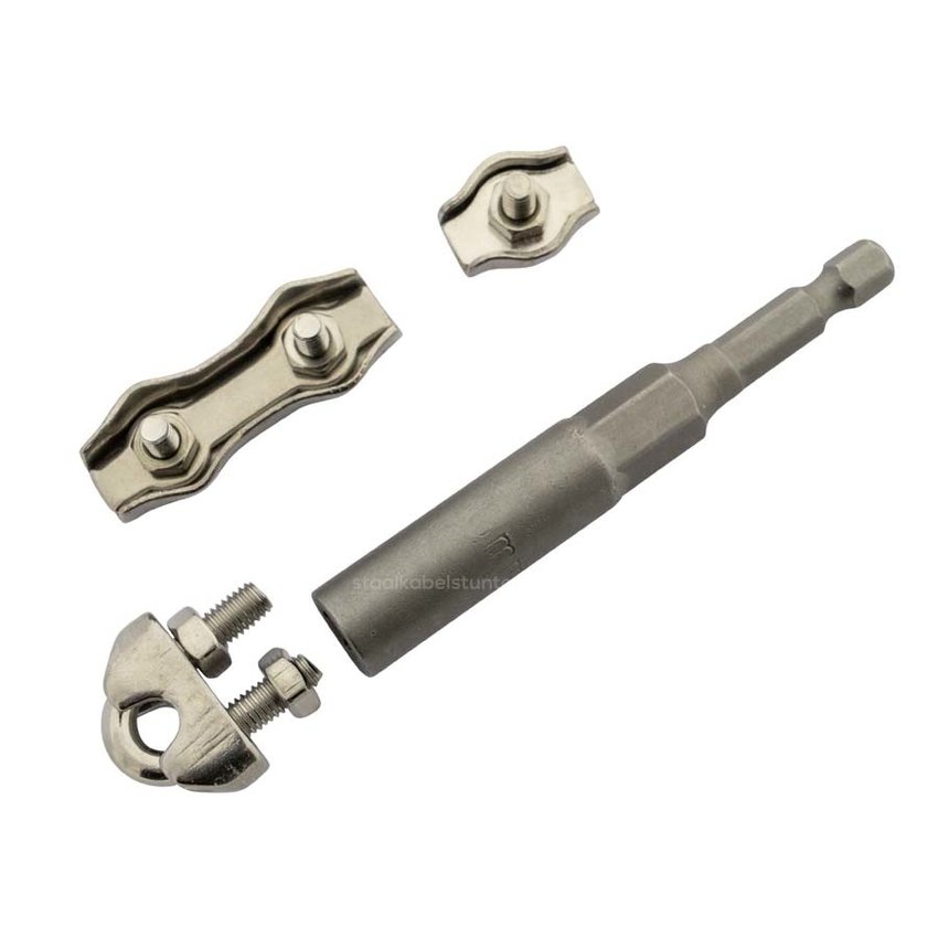 Wire Rope Clip bit for  m4 - 7mm diepe connection