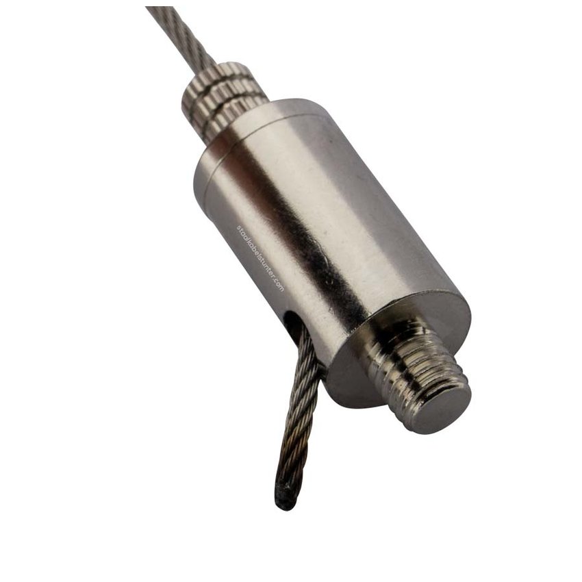 Gripper with fixscrew - for  2.5mm Wire Rope with m8 connection and side exit