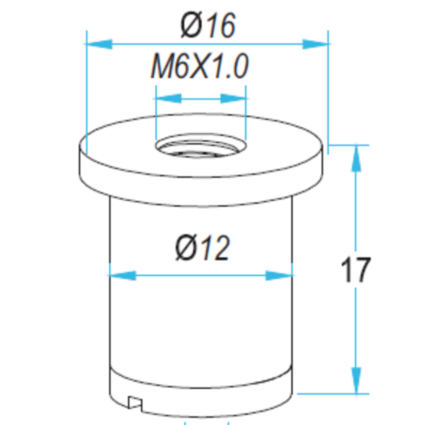 Ceiling mount for steel cable with end stop