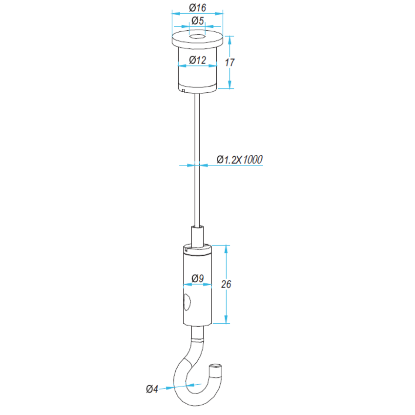 Suspension kit Wire Rope 6