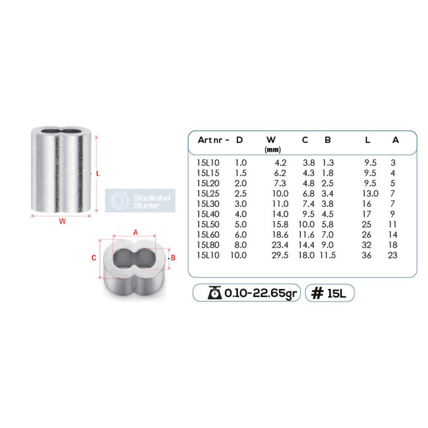 Presshülsen 10mm Vorteil  8 geformt  50 Stück