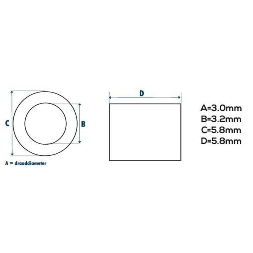 Wire Rope Endstop 3mm aluminium