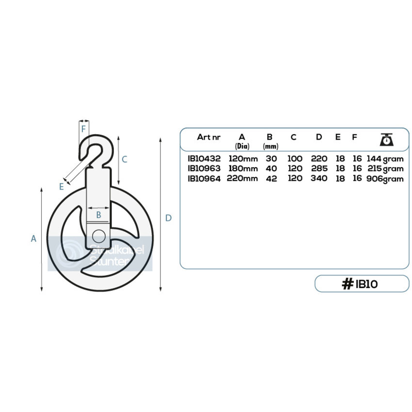 black hoisthook 120mm