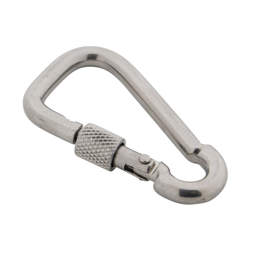 Snap Hook asymmetric Stainless with screw 6x60mm