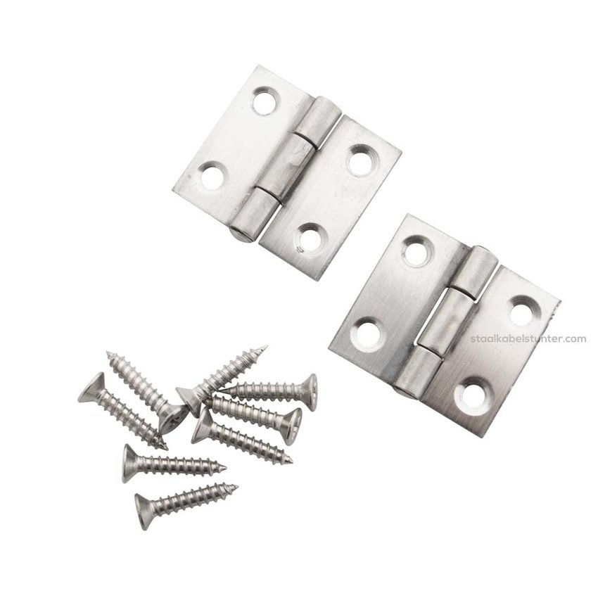 Stainless hinges 26x27mm  2 pieces