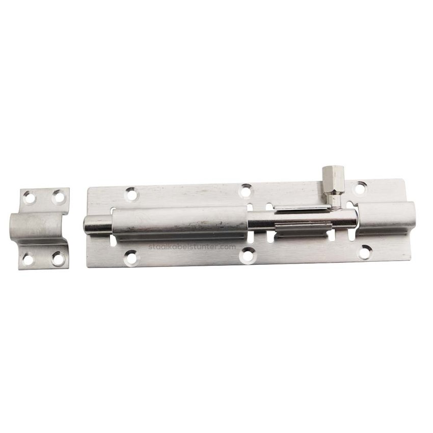 Stainless Steel Door Bolt 150 mm Brushed – Stainless Steel 304 Slide Bolt for Gates, Doors, Shed Doors and Fences