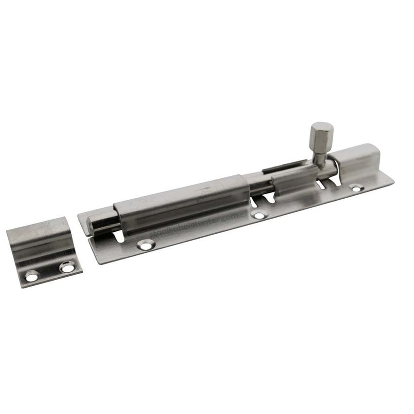 Edelstahl Türriegel 150 mm Gebürstet – Edelstahl 304 Schieberiegel für Tore, Türen, Schuppentüren und Zäune