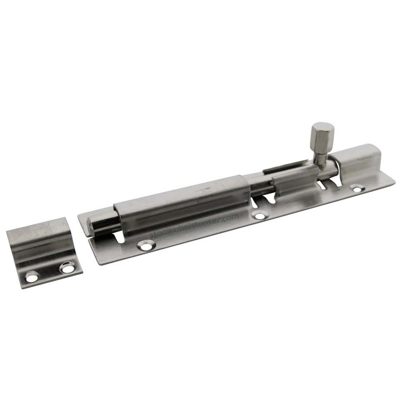 RVS Deurschuif 150 mm Geborsteld – RVS 304 Schuifgrendel voor Poort, Deur, Schuurdeur en Hekwerk