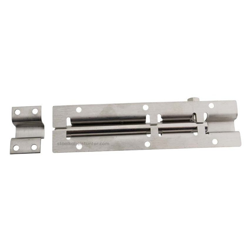Stainless Steel Door Bolt 150 mm Brushed – Stainless Steel 304 Slide Bolt for Gates, Doors, Shed Doors and Fences