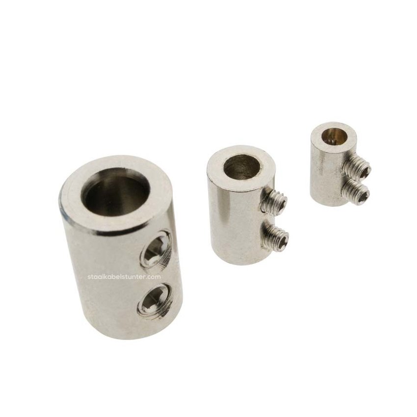 Wirestop 1 and 1.5mm  brass chrome plated with Double Allen bolt