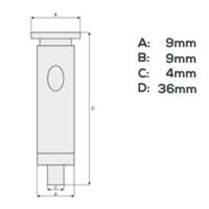 brass chrome plated gripper with square adjusting screw