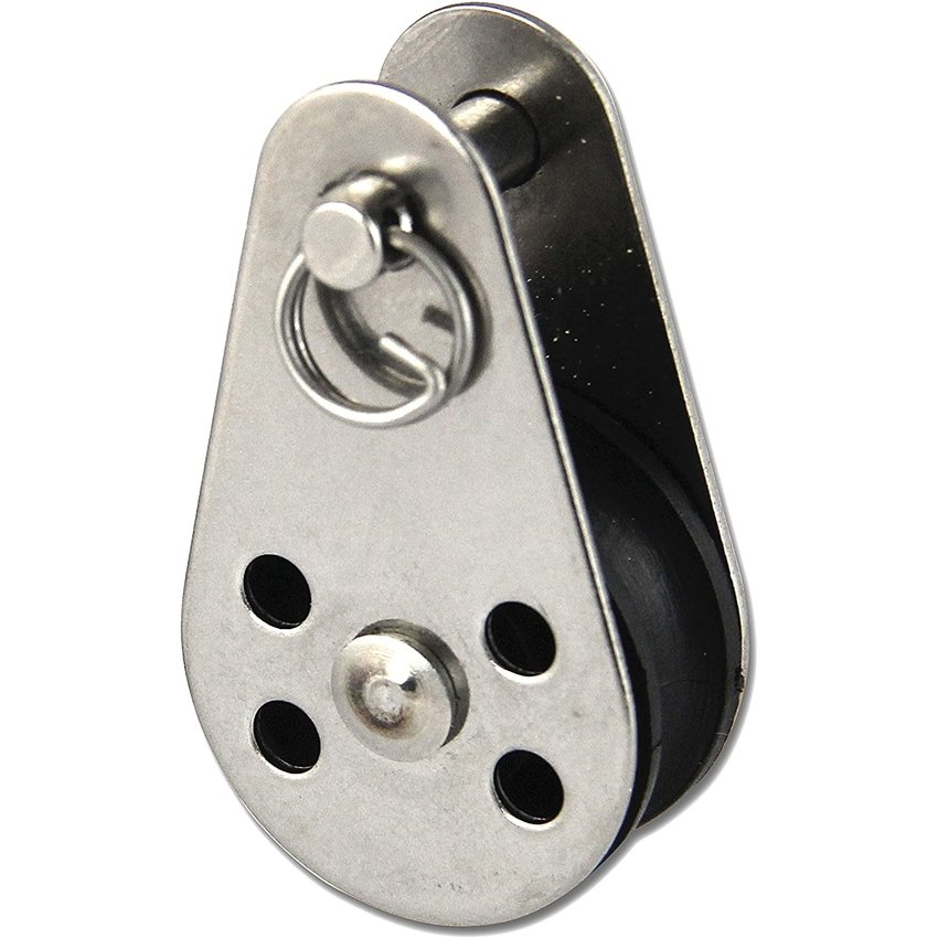 Miniblock mit Kunststoffrolle u. austauschbaren Bolzen, aisi 304 / A2