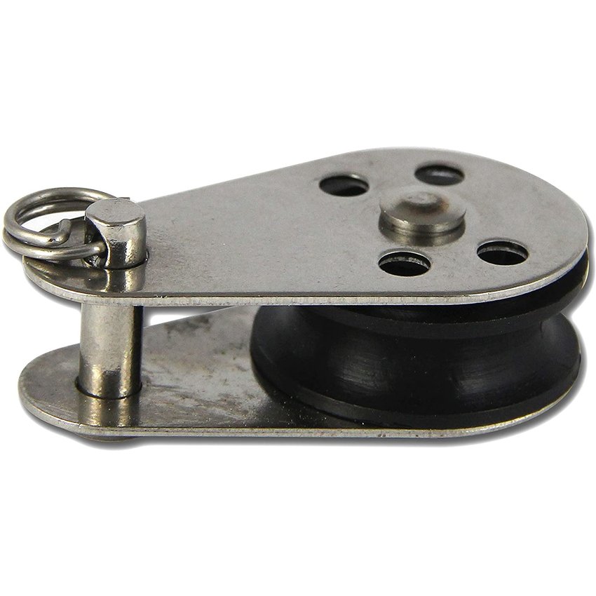 Miniblock mit Kunststoffrolle u. austauschbaren Bolzen, aisi 304 / A2