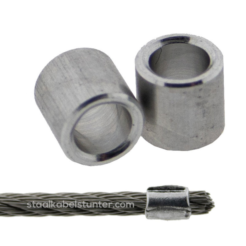 Wire Rope Endstop 4mm aluminium  thin-walled