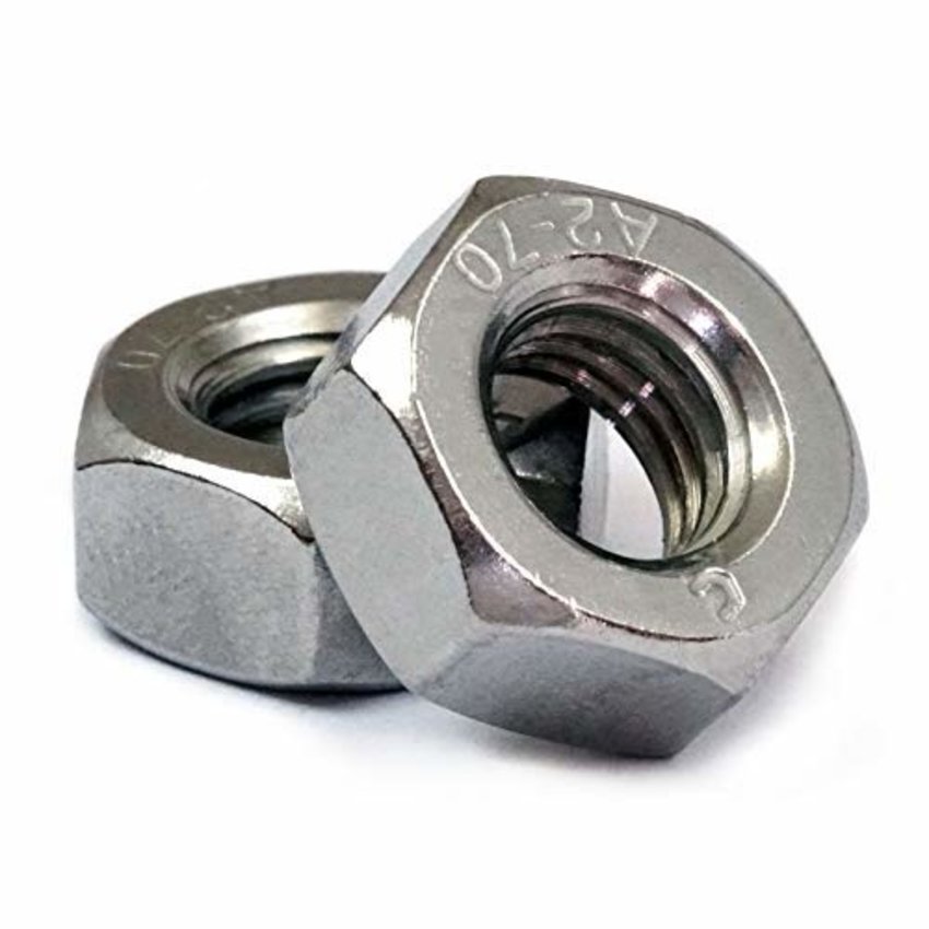 left stainless hex nuts  inox A2 Din 934