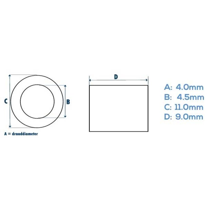 Drahtseil Klemmhülsen 4mm aluminium