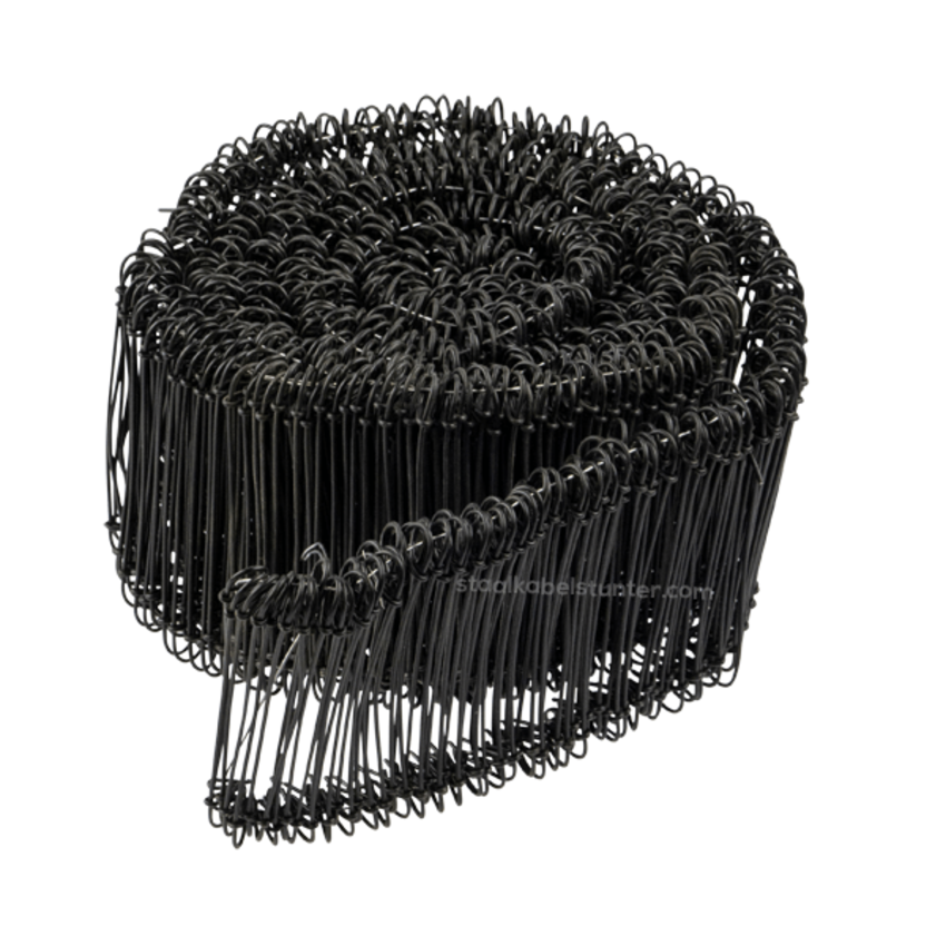 Tie-wire - Zakkensluiters Zwart Geplastificeerd 1,4x200mm - 1000 stuks