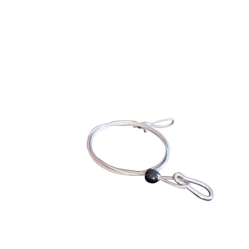 Wire Rope 1,5 meter - 3mm dia with adjustable loop  and Snap Hook.