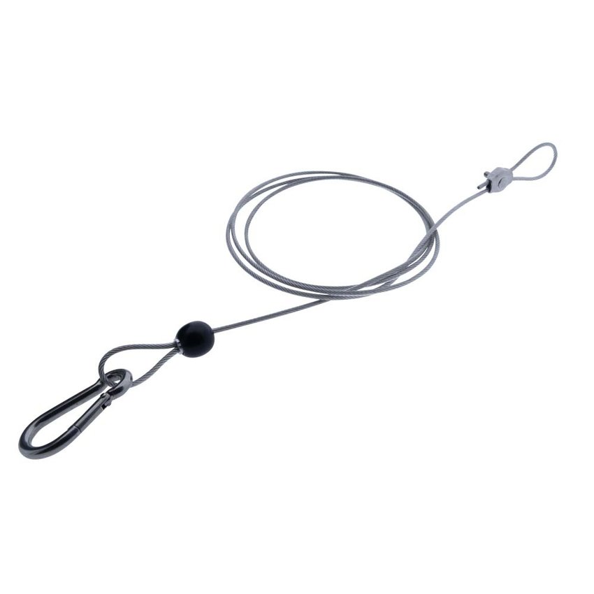 Wire Rope 1,5 meter - 3mm dia with adjustable loop  and Snap Hook.