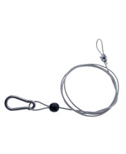 Wire Rope 1,5 meter - 3mm dia with adjustable loop  and Snap Hook.